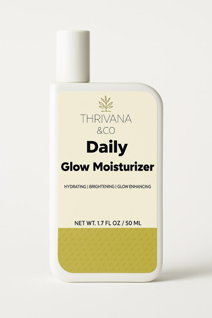 Thrivana & Co Daily Glow Moisturizer bottle on a white background
