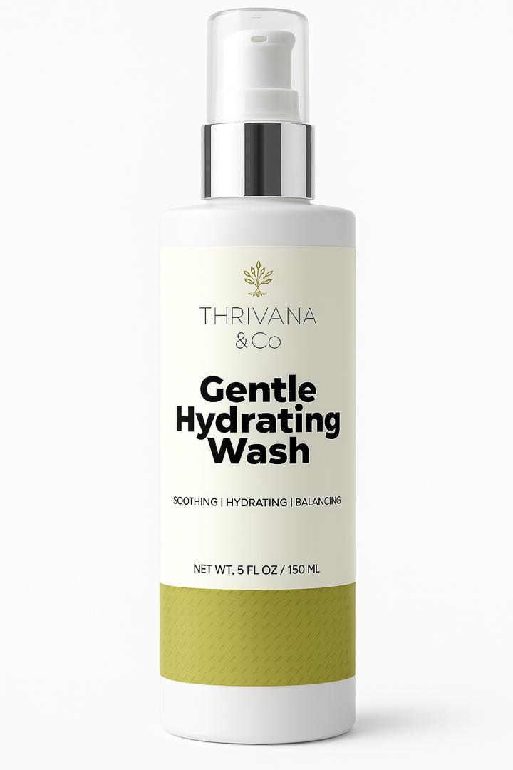Thrivana & Co Gentle Hydrating Wash bottle on a white background