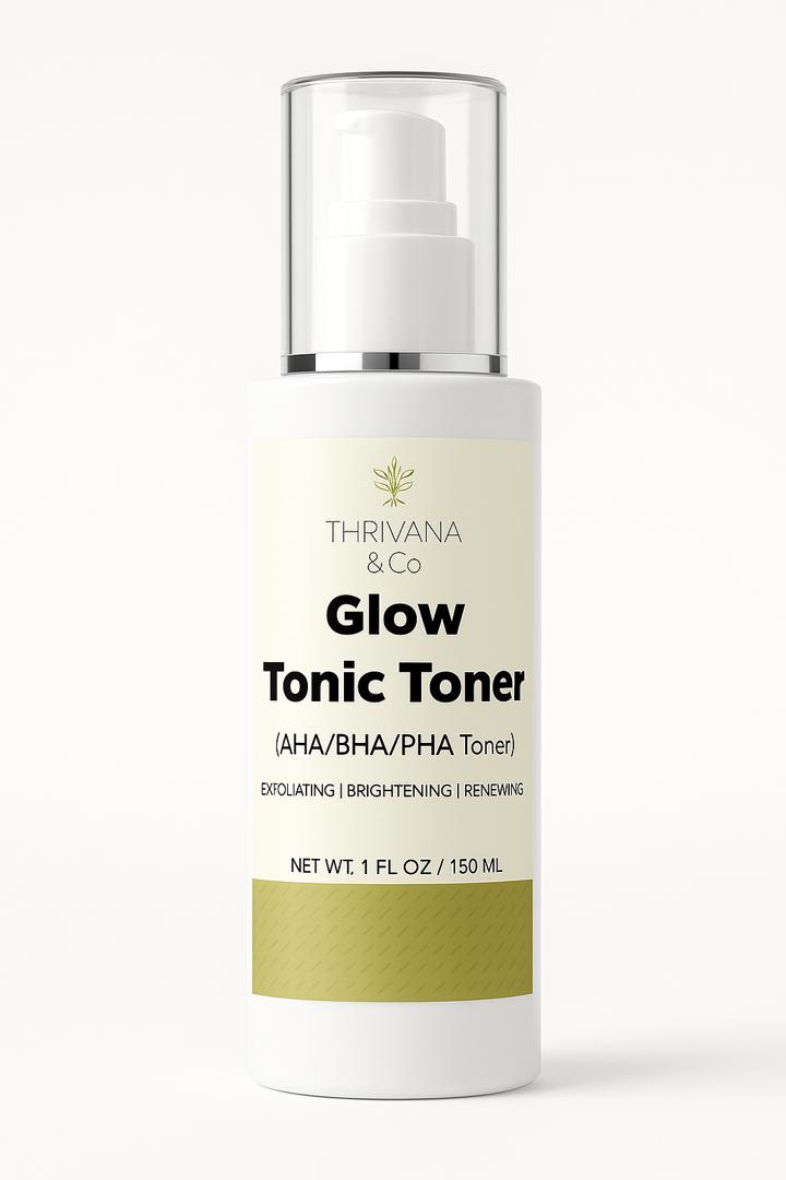 Thrivana & Co Glow Tonic Toner bottle on a white background