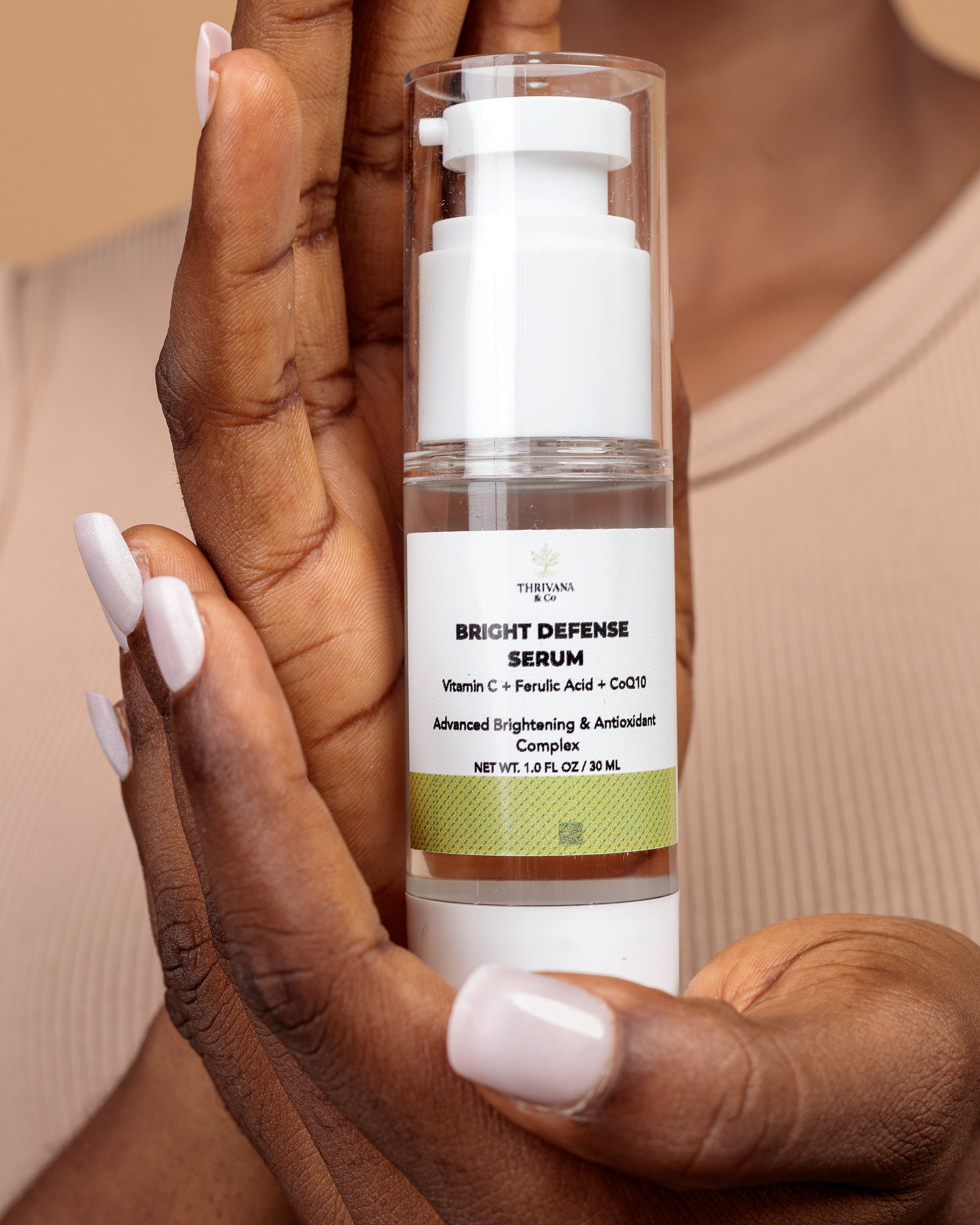 BRIGHT DEFENSE SERUM 30ml/ 1 fl oz.Vitamin C + Ferulic Acid + CoQ10Advanced Brightening